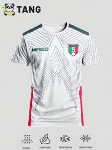 Camiseta de fútbol de México, camiseta deportiva para equipo de fútbol cómoda y transpirable de manga corta para ocio