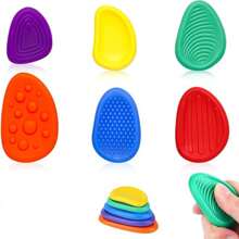 Sensory Worry Stones: Textured Soft Fidget Toys - Calming Stress Relievers For Anxiety, Fidget Toys,Sensory Toys,Toys,Sensory Toys, Valentine Day,Gift