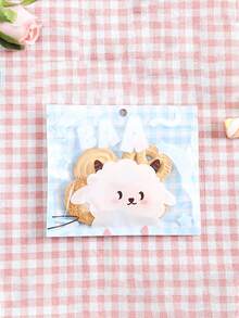 20个可爱卡通兔子和小狗印花袋，宰牲节糖果饼干包装袋，烘焙食品包装小礼品袋，半透明自封袋 - 查看 10