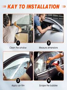 1Roll 1% 5% 15% 25% 35% 50% 70% VLT Window Tint Film For Cars Window Privacy Film Heat UV Block Scratch Resistant Blackout Auto Car Windshield Sun Shade Film Stickers Sticker Personalised Stickers