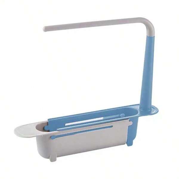 1Pc Multifunctional Telescopic Sink Storage Rack Upgraded Adjustable Sink Sponge Holder Expandable 2-In-1 For Home Kitchen