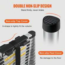 Telescoping Ladder, Max. 20.3 FT 419 LBS Capacity, Aluminum Lightweight One/Multi-Button Retraction Collapsible Extension Ladder With Non-Slip Feet, Portable Multi-Purpose Compact Ladder For Home, RV, Loft, ANSI Liste