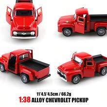 1/3/6pcs Truck Decor,Vintage Truck Statues Ornament,Retro Style Red Truck Christmas Decor Metal Farmhouse Decorative Tabletop Storage Mini Diecast Car Decorations Truck For Home Kitchen Farm,Christmas Gift, Birthday Gift,Easter Decorations - Multicolor - View 20