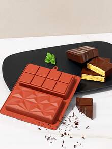 1 件 2 腔方形钻石形巧克力模具 - 不同图案立方体钻石硅胶软糖模具 - 方形钻石设计烘焙模具 - 2 腔不同图案方形钻石巧克力、糖果、蛋糕模具 - 冰格水晶环氧树脂模具 - 彩色 - 查看 4