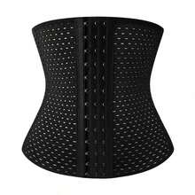 1pc Elastic Waist Trimmer Belt - Double Layer Sauna Sweat Wrap - Adjustable Breathable Trainer - Abdominal & Waist Support - Warm Waist Protection For Autumn/Winter - Black - View 5