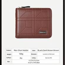 Hot Vintage Style Men's Wallet - Faux Leather Solid Color Multiple Slots Large Capacity Coin Purse With Card Holder Polyester Lined Wallets Men Men's Gifts Anniversary Gift Small Gifts For Men Wallet Mini Wallet Purse Wallet Coin Wallet - Multicolor - View 10