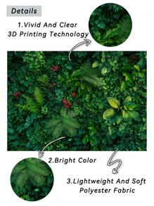 1 Stück tropische grüne Blätter Fotowand Hintergrund, Grünpflanzen, Palme, Dschungel, Partyfahne 150 x 100 cm/210 x 150 cm, Wald Fotohintergrund für Innen/Außen, Baby-Dusche, Geburtstag, Hochzeit, Dekoration