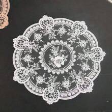 2pcs/4pcs/6pcs Vintage Lace Placemats, Handmade Embroidered Doilies, Suitable For Dining Table, Kitchen, Holidays, Weddings