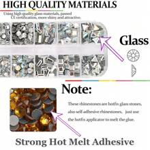 worthofirst 2000-2400 piezas/caja Cristal multicolor rhinestone 2,8 mm/3,8 mm con dorado para planchar en ropa, bolsas, decoración DIY