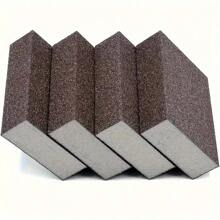 4pcs Diamond Sanding Block Set - From Coarse To Extra Fine Grits, Wet/Dry Dual Use, Washable & Reusable, For Woodworking, Furniture Polishing, Metal Rust Removal - High Density Corundum Sponge Pads, Woodwork Tools