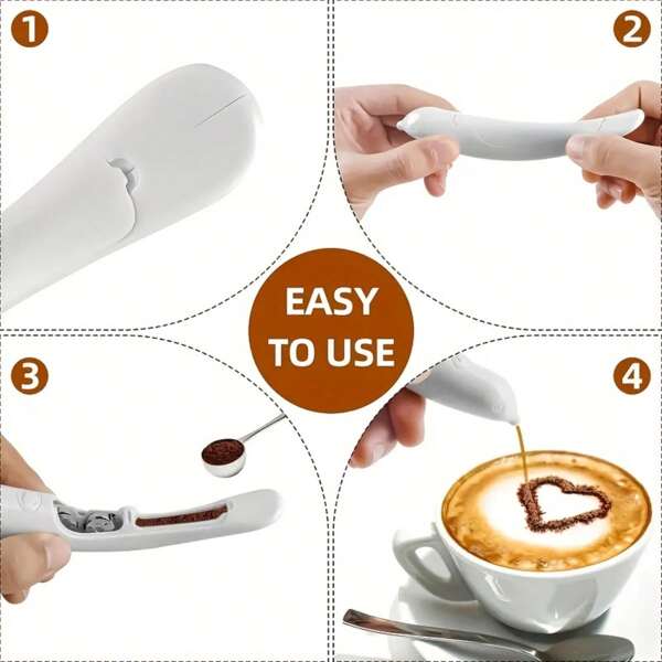 Caneta portátil para arte com café, caneta para gravação de café, caneta para especiarias, modelo de decoração de bolo de café com mexedor, caneta para decoração de bolo com café com leite, caneta para pesca de pássaros com café, para decoração criativa de sobremesas, adequada para modelos de bar, ferramentas para decoração de café | Caneta decorativa | Arquitetura, artesanato com café, volta às aulas