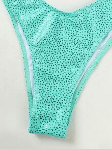 3pcs/Set Sexy Solid Color Bikini For Women, European American Style - Blue - View 5