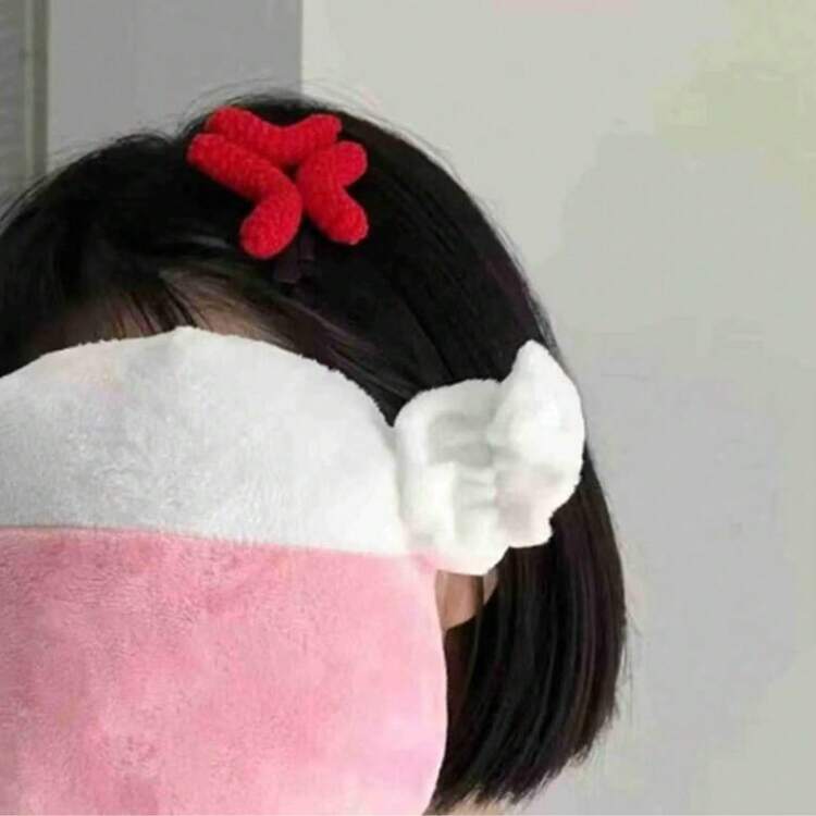 1pc Women Handmade Angry Expression Hair Clip, Creative Decorative Functional Hair Accessory Gift - Multicolor - View 3