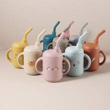 120ml 婴儿硅胶饮水杯，幼儿防掉吸管训练杯 - 彩色 - 查看 2