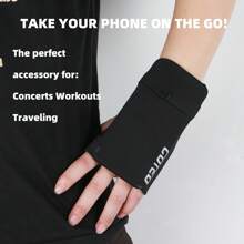 Nuova borsa da braccio sportiva alla moda per telefono da corsa all"aperto, borsa portamonete con guanto in seta di ghiaccio per maratona a mano libera unisex