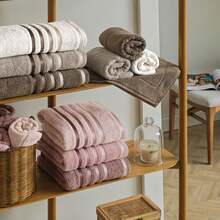 Lumina Karsten Bath Towel Combed Yarn 100% Cotton Soft Touch Thick Great Absorption - 淺粉色 - 查看 6