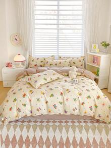 4PCS (1PC Duvet Cover+1PC Bed Sheet+2PCS Pillowcase) Student Dormitory Bunk Bed. - Multicolor - View 24