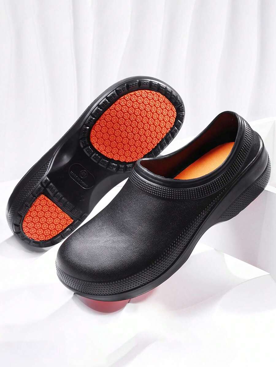 Anti-Slip Kitchen Shoes Men Chef Shoes Oil Resistant Restaurant Back Kitchen Work Shoes, Unisex Durable