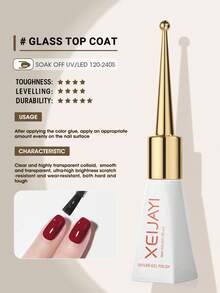 XEIJAYI 2pcs 10ml Gel Top Coat And Base Coat Set No Wipe Matte Top Coat And Base Coat Long Lasting UV Soak Off Combination Gel Nail Polish - Clear - View 6