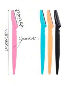 12件套女士眉毛剃刀套装 - 面部毛发修剪器、带保护盖的身体毛发剃刀、化妆工具、去角质剃须刀、无痛面部/身体/眉毛脱毛器、男女通用、返校必备美容套装、圣诞节和万圣节完美之选