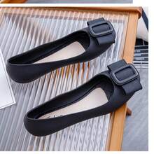 Classic Simple Casual Versatile Pointed Toe Slip-On Pumps, European/American Style - Black - View 4