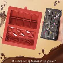 2 pezzi/1 pezzo Stampo in silicone spesso stile Dubai, grande stampo per cioccolato adatto per cioccolato fatto a mano, riempimento barrette di cioccolato fai-da-te, cioccolato, torte, stampo per cubetti di ghiaccio
