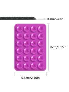 Cell Phone Silicone Suction Cups Square Suction Cups For Cell Phones And Tablets Stick Anywhere! - Multicolor - View 2