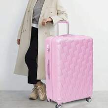 Deluxe Edition 28" Large Suitcases On 4 Wheels Lightweight Hard Shell Luggage Durable Check In Hold Luggage Built-In 3 Digit Combination - Pink - View 5