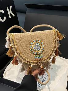 Túi đeo vai dệt mới, Túi đeo chéo điện thoại đi biển - Nhiều màu - Xem 12