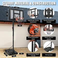 CuisinSmart 4.43-10ft Adjustable Height Portable Basketball Hoop Outdoor For Adult,Sturdy Enlarged Base & Shatterproof PC Backboard - Manual Lift (5.58-10ft Adjustable Height) - View 6