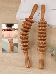 RANCAI Wood Therapy Massage Roller Tools,Manual Massage Roller Stick For Body Sculpting,Lymphatic Drainage,Cellulite Massage & Wooden Muscle Roller Stick For Waist And Thigh, Stomach Rolling,School,Back To School,Travel,Travel Essentials,Home Essentials,Spa,Massage Tool,Massage,Massager,Spa - Coffee Brown - View 4