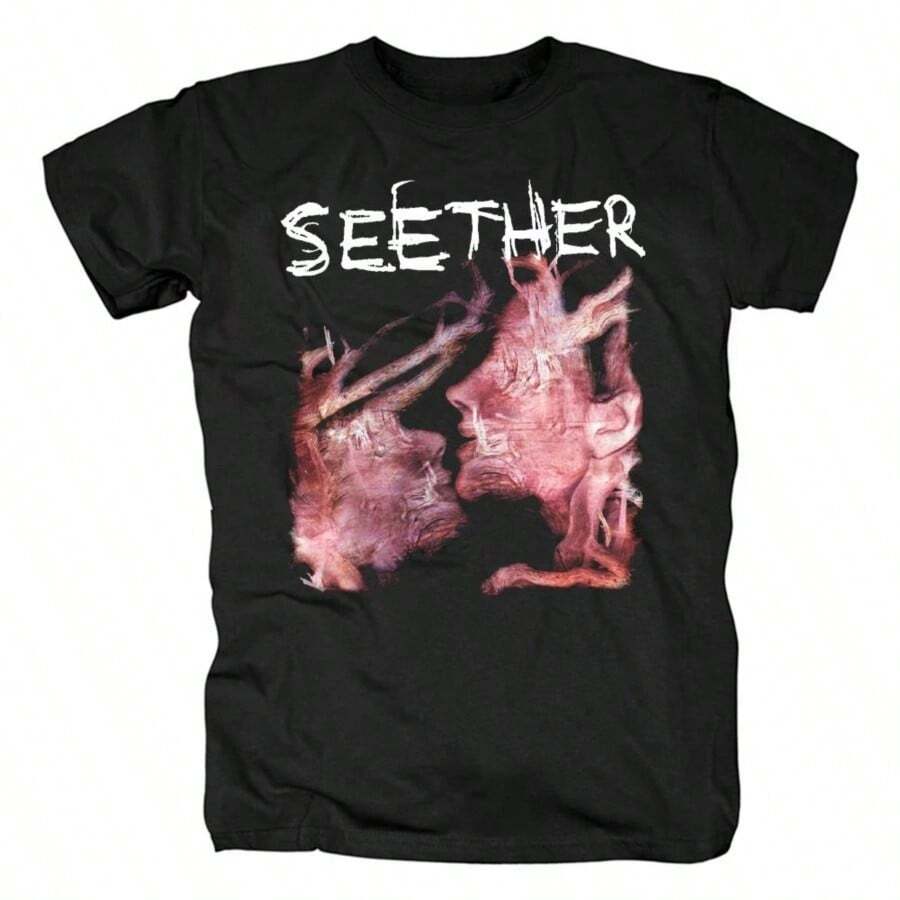 Heavy Metal Seether T Shirt Women Men Rock Band Casual Short Sleeve Fashion Streetwear Plus Size T Shirt Unisex - Black - View 1