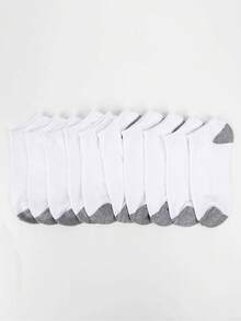 1/10/20 Pairs Men's Thick Padded Sole & Ankle Socks, Fashionable Low-Cut Short Socks For Men, Comfortable Breathable Casual Socks - Multicolor - View 9