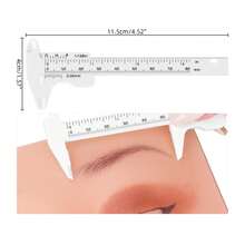 2pcs Microblading Ruler, 150mm And 80mm, Eyebrow Positioning Measuring Caliper, Tattoo Caliper, Suitable For Microblading Beginners - White - View 7