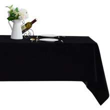 6 Pack White Round Table Cloth - 90Inch (228cm) Quality Tablecloth Table Cover For Wedding/Banquet/Restaurant/Party. - Black - View 3