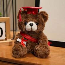 Graduation PhD Cap With Teddy Bear Ribbon | Creative Graduation Souvenir, Plush Teddy Bear Doll, Dorm Decor Photo Prop, Gift For Teacher, Classmate, Friend For Graduation Season