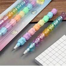 2/3 件/套，可爱熊免削自动铅笔学生书写笔学校办公用品铅笔文具礼品，返校，学校用品，卡哇伊文具，学校颜色，文具， - 彩色 - 查看 5