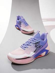 2025 New Basketball Shoes, Outdoor Match Training Shoes, Anti-Slip Wear-Resistant Sneakers For Teenagers, Sports Shoes For Men & Women, Running Shoes - Pink Purple - View 6
