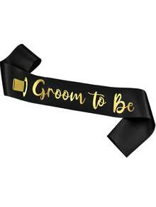 2 件/套新娘和新郎腰带，带字母，优雅缎带，适合单身派对、新娘送礼会和婚礼礼物