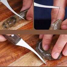 1pc Stainless Steel Double-Sided Fish Scale Remover, Kitchen Tool - Multicolor - View 9