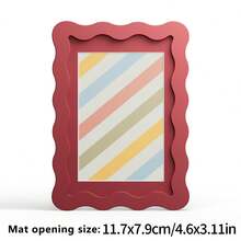 1pc Rainbow Series Colored Cardstock Wave Photo Frame, Decorate Living Room, Can Be Used As A Birthday Gift, Wedding Gift, Rama Table Decor, Housewarming Gift, Dorm Essentials, B&B Decor (No Photo Paper) - Multicolor - View 18