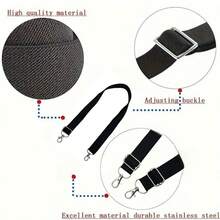 2pcs Adjustable Horse Blanket Strap With Snap Hook Design - Nylon Adjustable Shoulder Strap For Horses - With Stainless Steel Buckles - With Dual Swivel Snap And Sturdy Stainless Steel Closures - Comfortable Secure Fit Replacement - Ensure Riding - Black - View 4