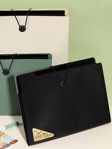 (9 And 13 Grid) Office Folder Bag Student Accordion File Storage Bag With Handle Multi-Layer Folder Bag File Storage Bag Accordion Bag Multi-Layer Folder Office File Bag Pregnant Women Prenatal Examination File Storage,Back To School,School Supplies - Multicolor - View 2