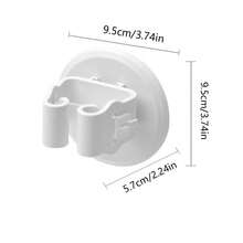 1 件装拖把挂钩，浴室壁挂式夹式扫帚架清洁工具收纳，防水粘钩，无损无需钻孔 - 白色 - 查看 6