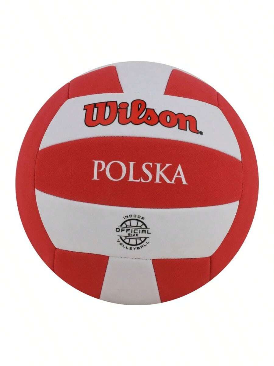 Wilson Super Soft Play Polska Volleyball WTH90118XBPO ✅ Delivery Within 24/72 Hours To Spain (Mainland) - White and Red - View 1