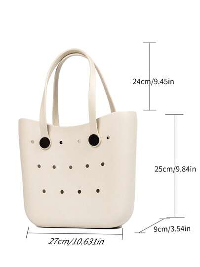 EVA Waterproof Rubber Beach Bag, Portable Handbag For Outdoor Sports, Travel Boat Swimming Tote Bag,Detachable Handle