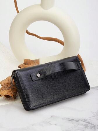 HOVI'S 印花时尚大容量手拿包简约休闲复古长款钱包便携轻便手机钱包男士钱包女士钱包