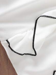 Baby Girl Casual Puff Sleeve Asymmetrical Ruffled Bow Party Dress, Spring/Summer - White - View 6