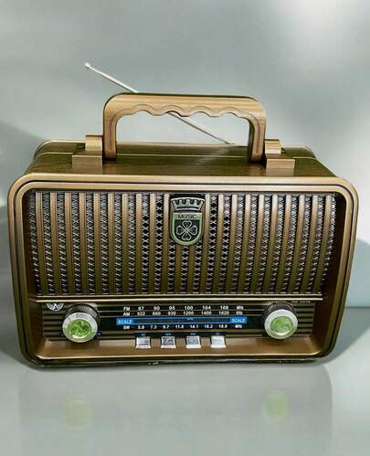 Radio Retro Antigo FM/AM/BT/USB Classico Portatil AD-8282