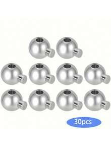 30/10颗铜质压接珠套装 - 高品质圆形金属隔珠，方便制作珠宝、绳端、吊坠、DIY配件等。 - 耐用、不含镍、用途广泛，激发无限创意